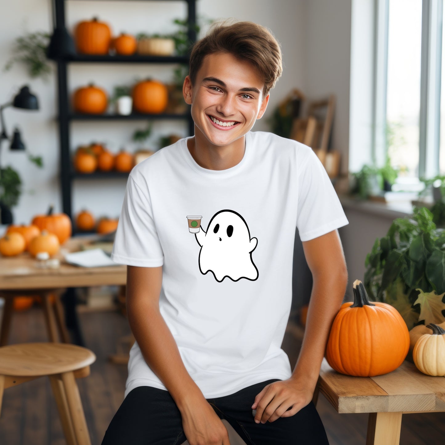 Hot Coffee Ghost Unisex T-Shirt