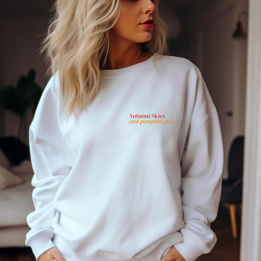 Autumn Skies and Pumpkin Pies Unisex Sweatshirt