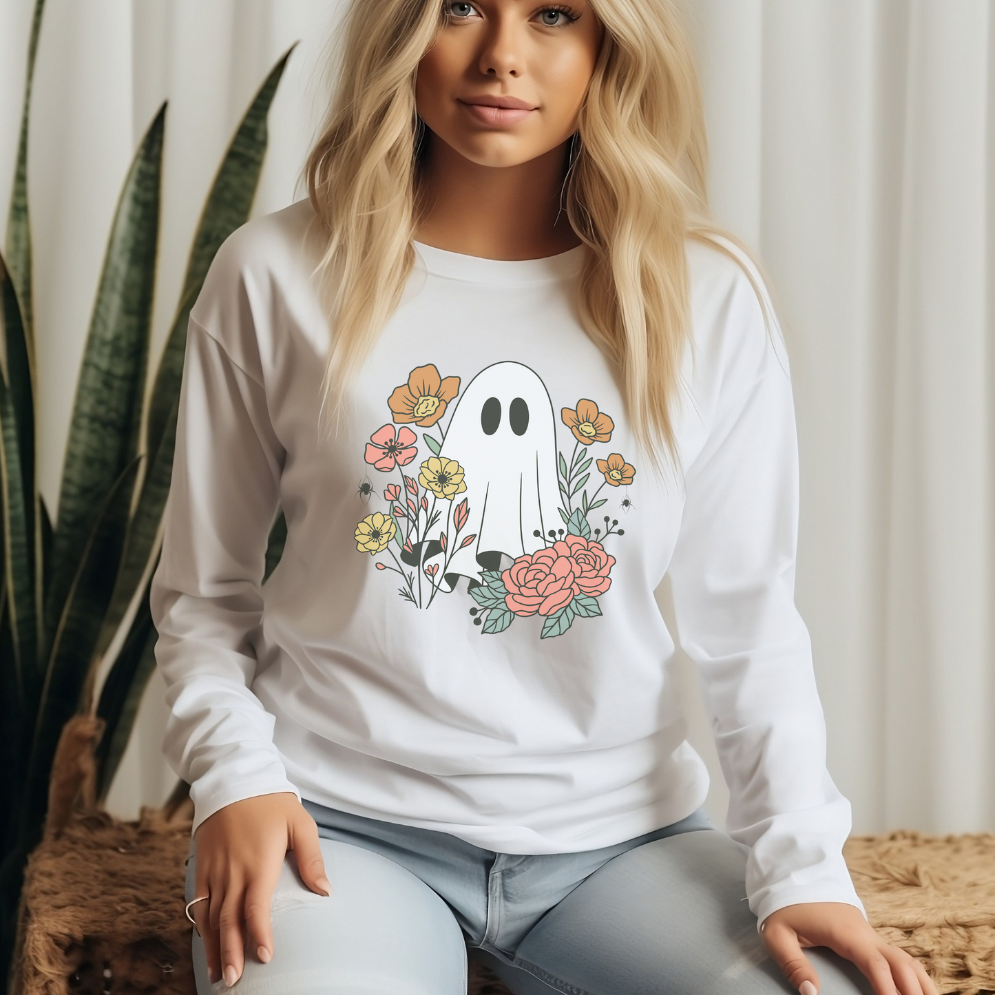 Boo-tiful Ghost Unisex Long Sleeve Tee