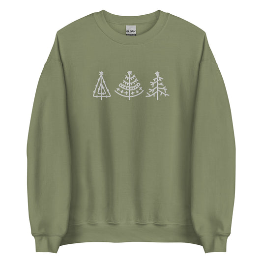 Tri-Tree Embroidered Unisex Sweatshirt